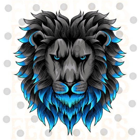 Black Blue Illustrative Fearless Digital Files