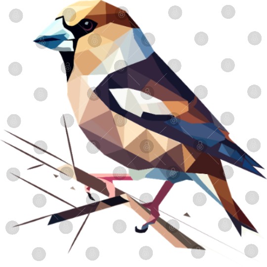 Hawfinch Bird – Nature's Play of Colors Digital Files