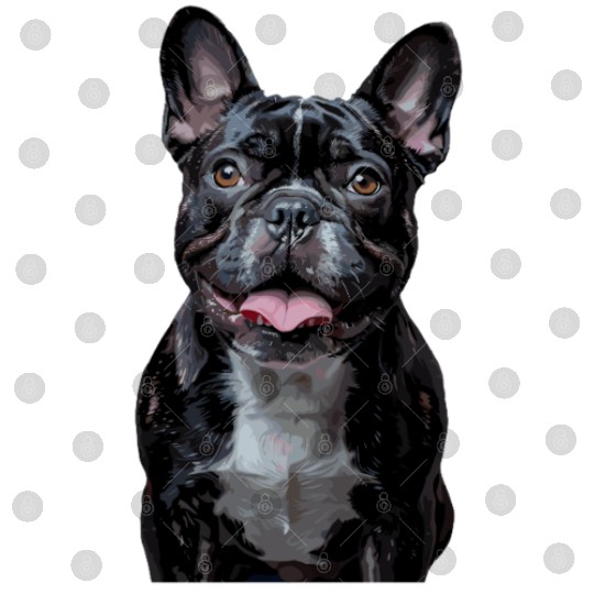 Charming French Bulldog Portrait Capturing Joyful Digital Files