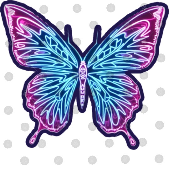 Neon Butterfly Digital Files