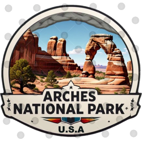 Arches National Park USA Logo Digital Files
