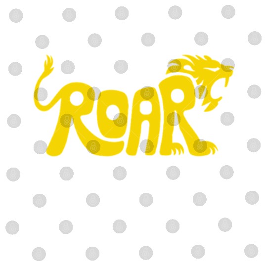 Roar Bold Lion Typography for Strength and Digital Files