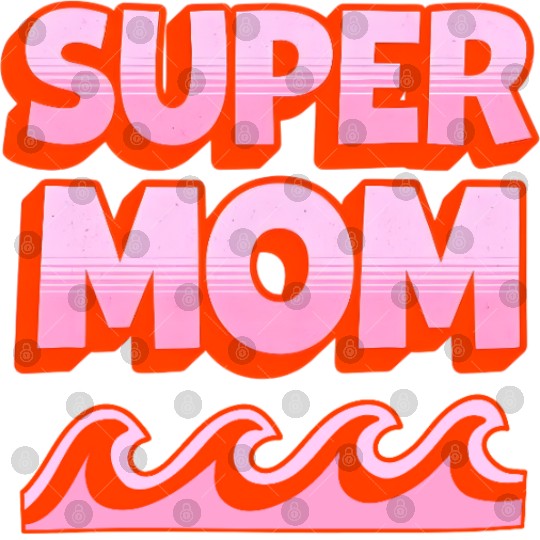 Super Mom Retro Summer Design Digital Files