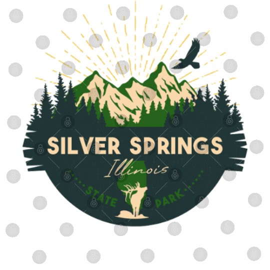 Silver Springs Illinois IL State Park Retro Camp Digital Files