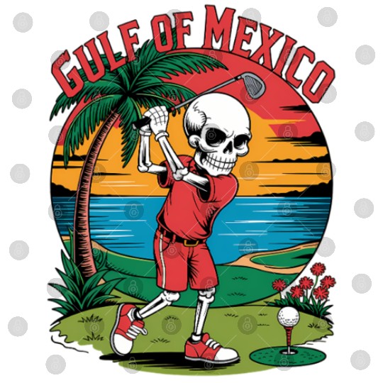 Tropical Skeleton Golf Funny Parody Design Digital Files