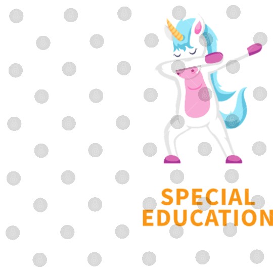 Special education teacher dabbing unicorn Digital Files