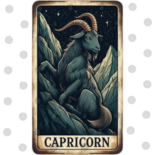Zodiac Card Capricorn Digital Files