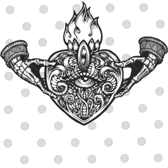 Sacred Heart Claddagh Symbol - White Digital Files