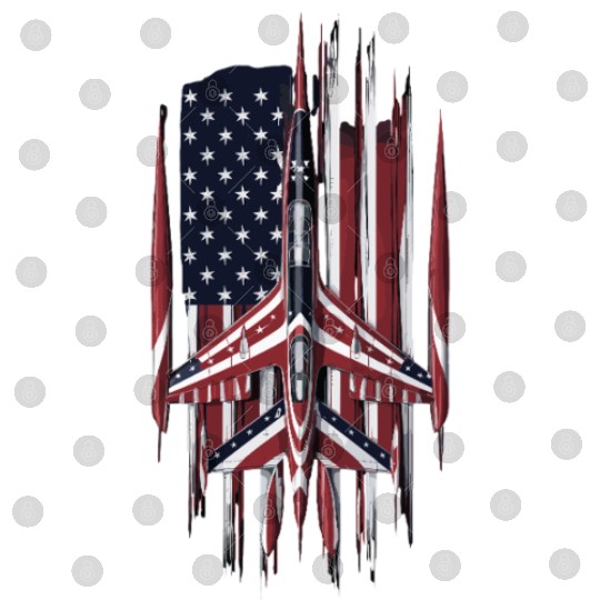 Patriotic Fighter Jet American Flag Art Digital Files