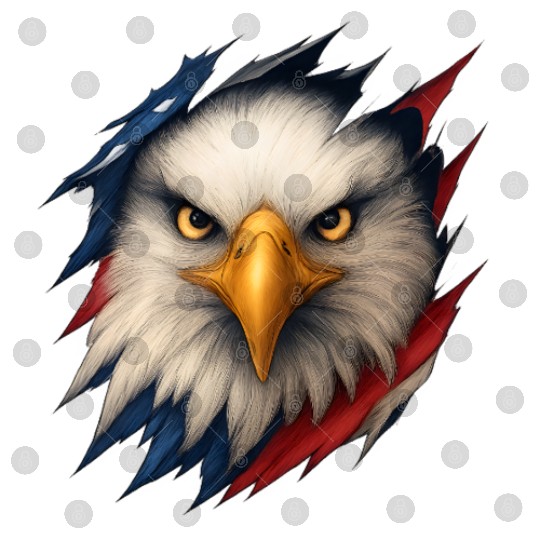 Fierce American Eagle Ripped Design Digital Files