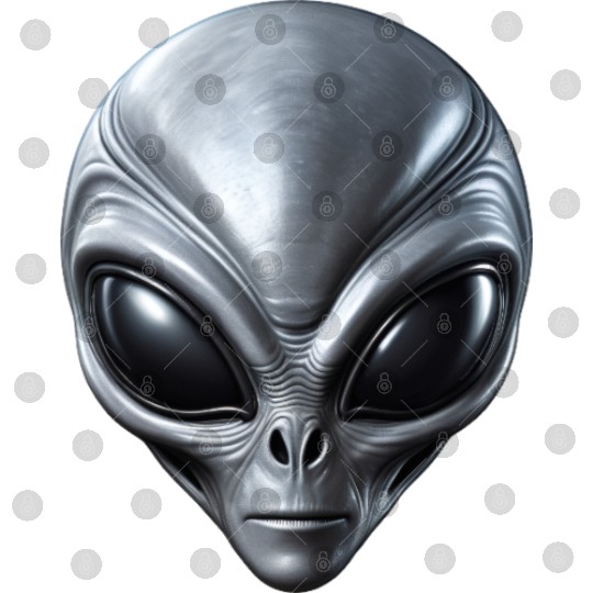 Small Grey Alien Extraterrestrial ET Being Digital Files