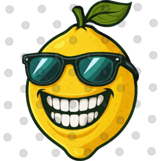 Cool lemon sunglasses summer fruit smile Digital Files