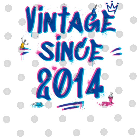 Vintage Since 2014 Hip-Hop Graffiti Glitch 11th Digital Files