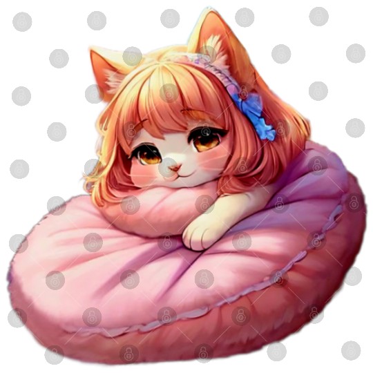 Neko Snoozing Under Sakura Digital Files