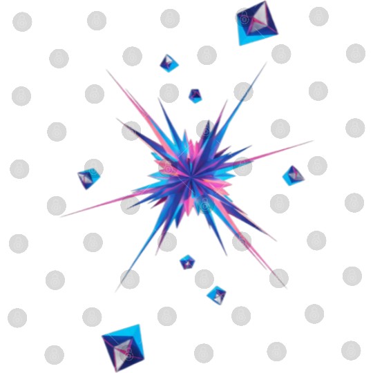 Vibrant Geometric Explosion in Neon Colors Digital Files