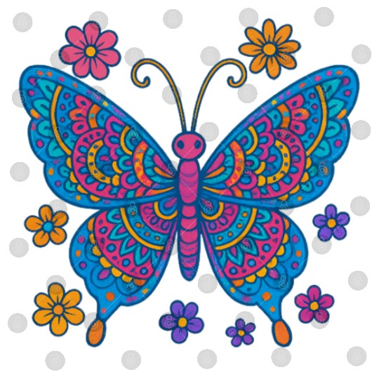 Mandala Butterfly – Colorful Boho Style for Girls Digital Files