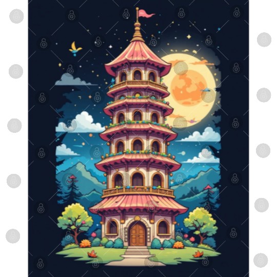 Twilight Temple Glow Digital Files