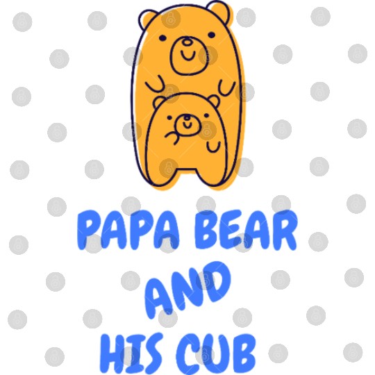 Papa bear and his cub - Father's Day Digital Files