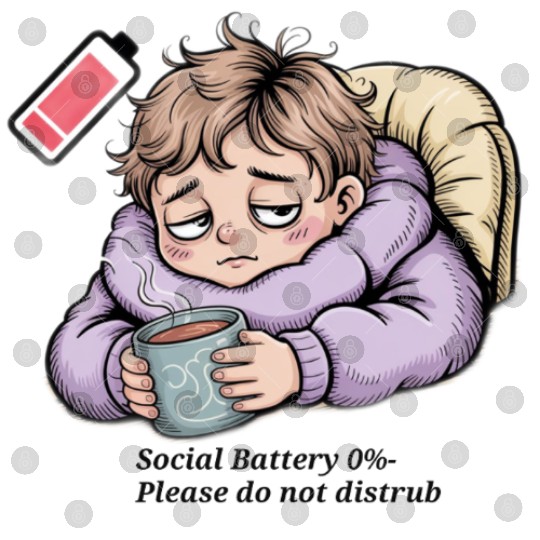 Social Battery 0% – Please Do Not Disturb Digital Files