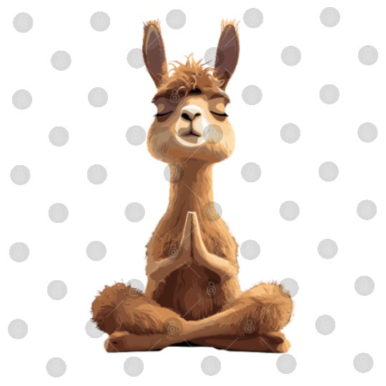 Zen Llama Meditation Serenity Gentle Peaceful Digital Files