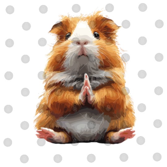 Peaceful Meditation Guinea Pig Zen Moment Pet Digital Files