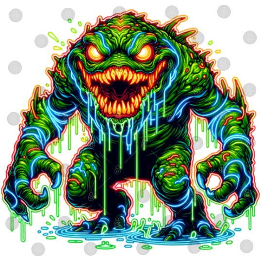 Neon Swamp Beast – Toxic Terror Digital Files