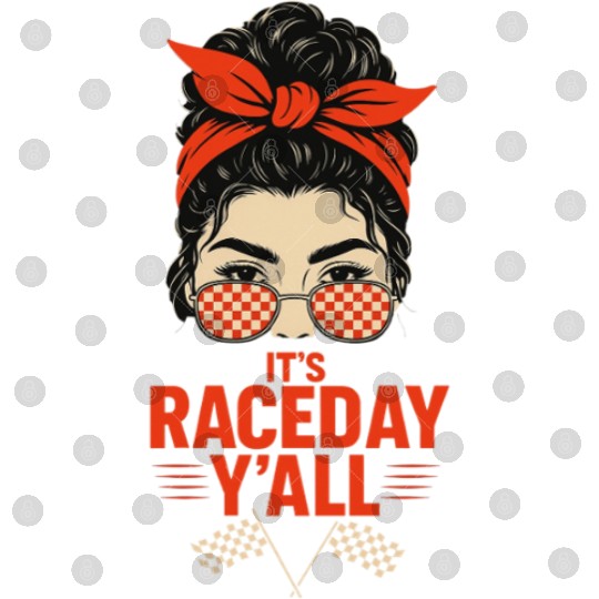 Retro Race Day Vibes for Women with Sunglasses Digital Files