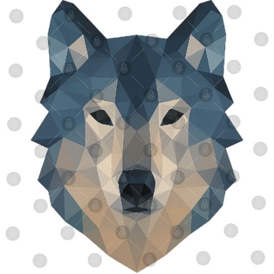 Geometric Wolf Face – Bold Abstract Wild Animal Ar Digital Files