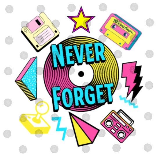 Never Forget 90s Retro Nostalgia Digital Files