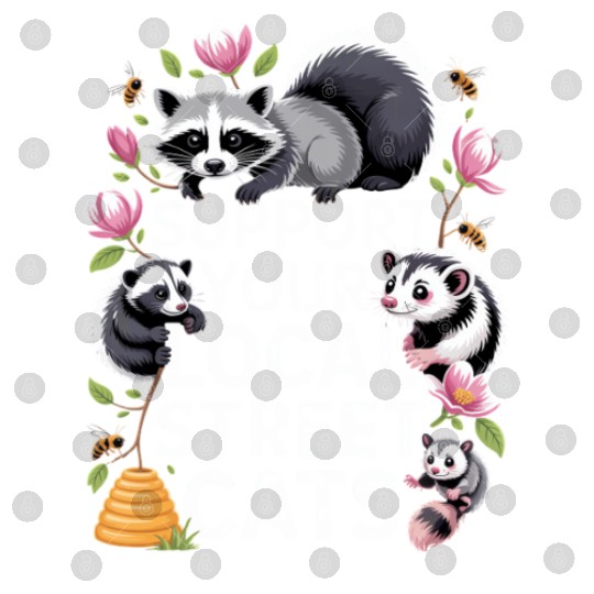 Support Local Street Cats Bee Style Digital Files