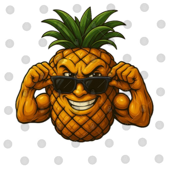 Cool pineapple sunglasses muscles biceps fruit Digital Files