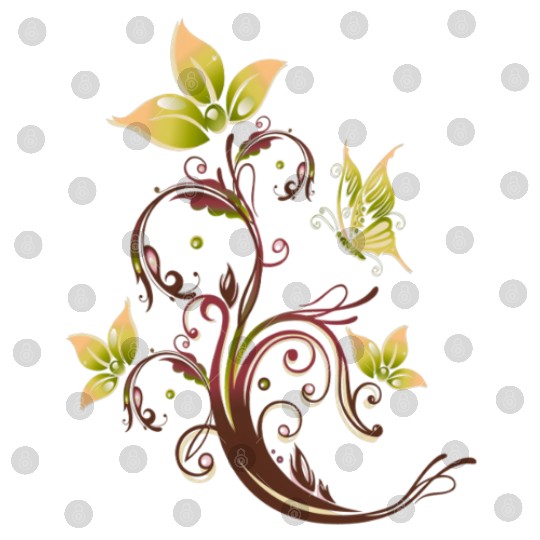 Whimsical Blossom Butterfly Elegant Nature Digital Files