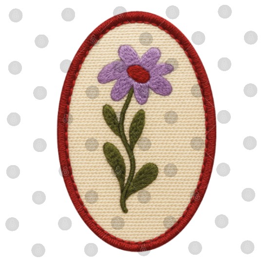 Vintage Embroidered Flower Print Digital Files