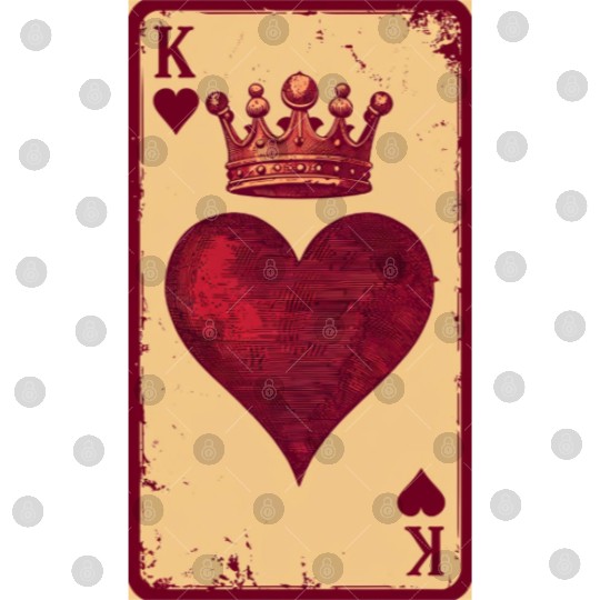 Vintage King of Hearts Digital Files