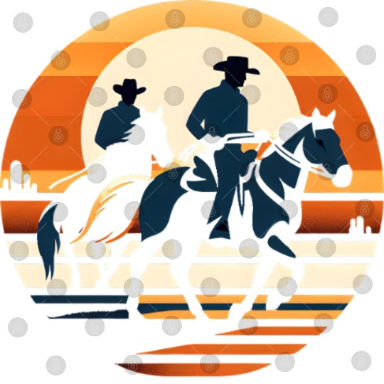 Western Cowboys Silhouette Digital Files