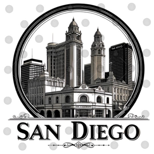 san diego california skyline_modern cityscape art Digital Files