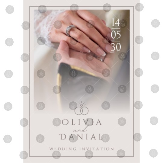 Light Pink Elegant and Minimal Wedding Invitati Digital Files