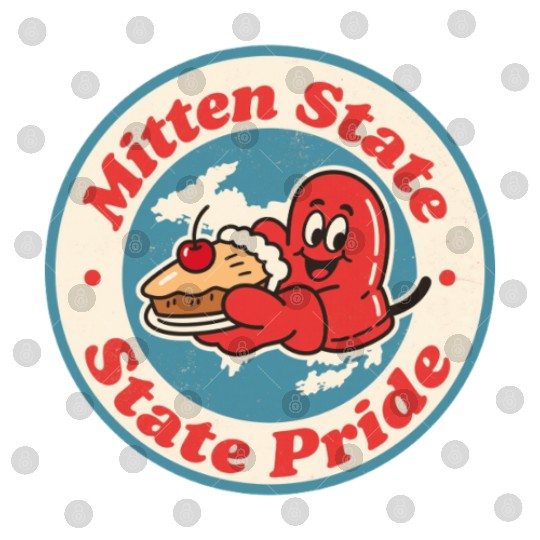 Great Lakes Charm Michigan Mitten Vintage Style Digital Files