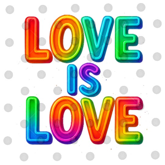 Love Is Love – Neon Rainbow Pride Statement Digital Files