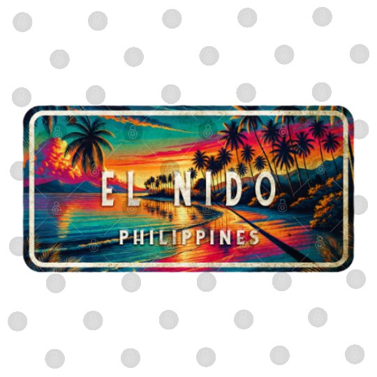 El Nido - Tropical Retro Sign Digital Files
