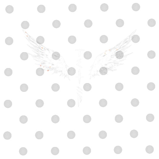 White Angel Wings Symbol with Futuristic Tribal Digital Files