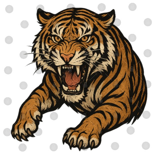 Fierce Tiger Graphic Men's Digital Files – Bold and Wild