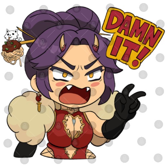 OniGiri AKA Giri Mario Party Style Sticker DAMN IT Digital Files