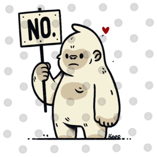 Gorilla Says No – Cute Protest Digital Files