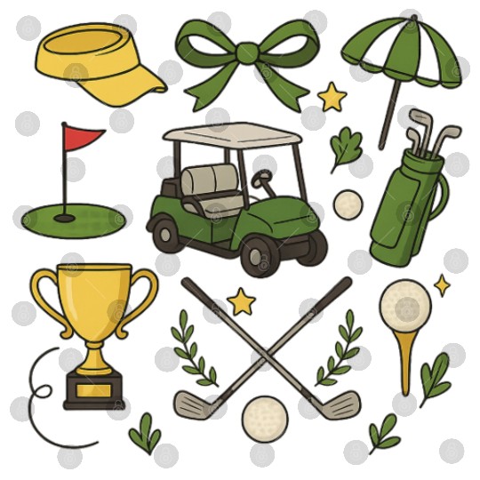 Preppy Golf Coquette Golf Digital Files