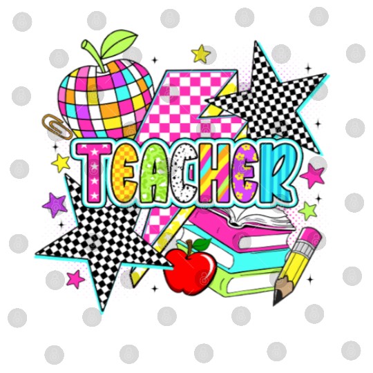 Retro Teacher Preppy Teacher Digital Files