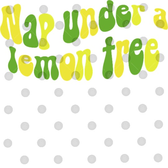Nap Under a Lemon Tree Retro Design Digital Files