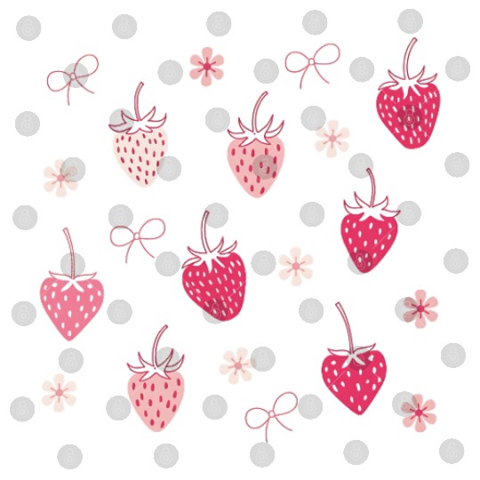 Strawberry Seamless Pattern Summer Vacation Digital Files