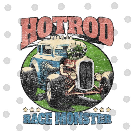 Hot Rod Monster Retro Race Digital Files