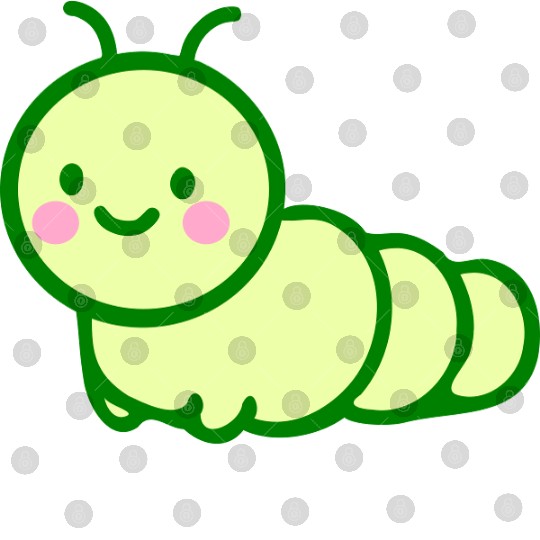 Cute Green Caterpillar- Adorable Insect Lover Digital Files